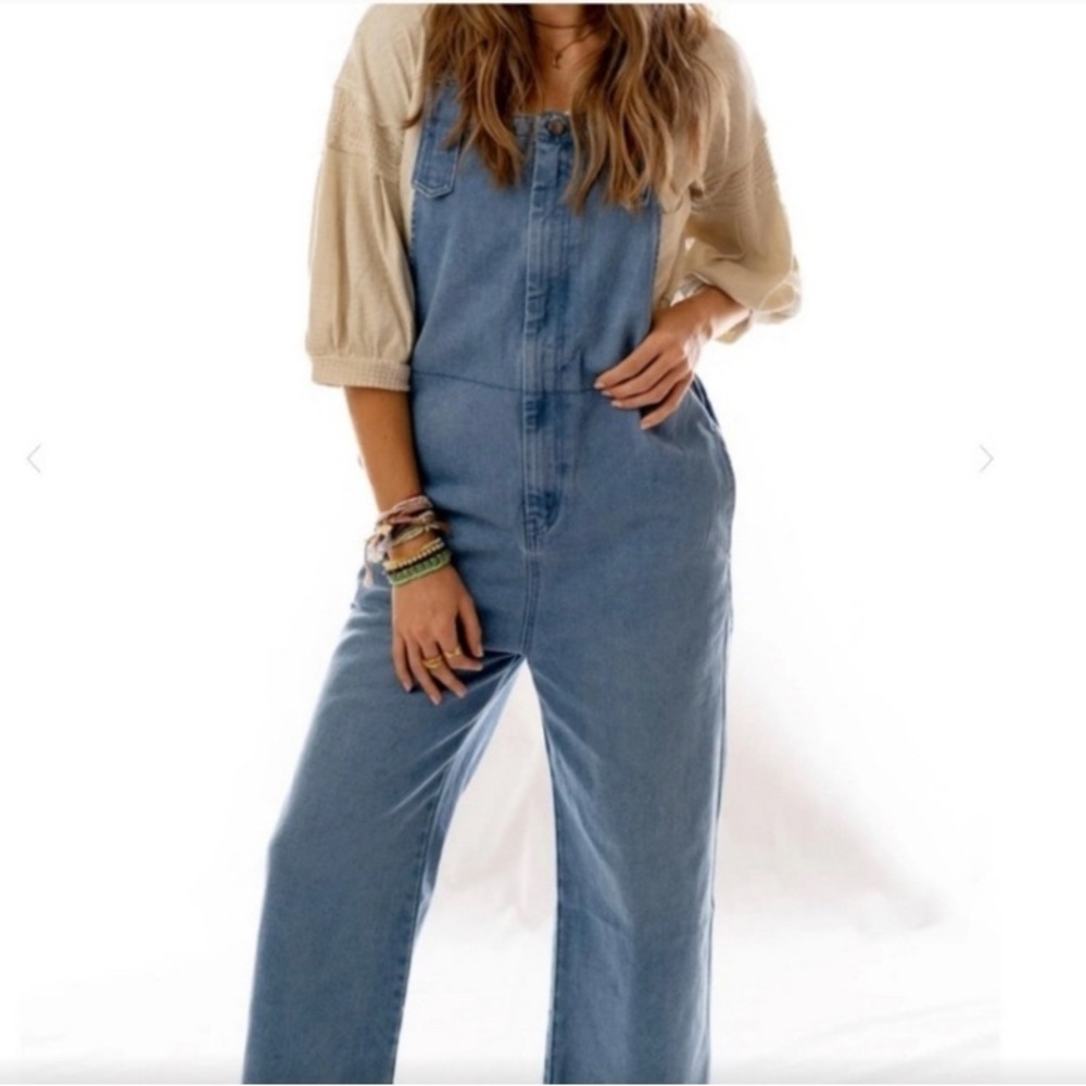Three Bird Nest Denim Overalls